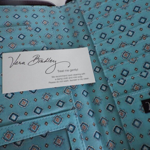 New Vera Bradley Java Blue Passport Wallet Travel Organizer - Picture 5 of 5
